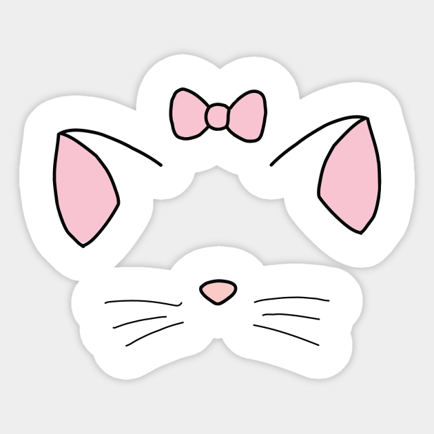 Marie Aristocats Minimalist Sticker by mainstvibes